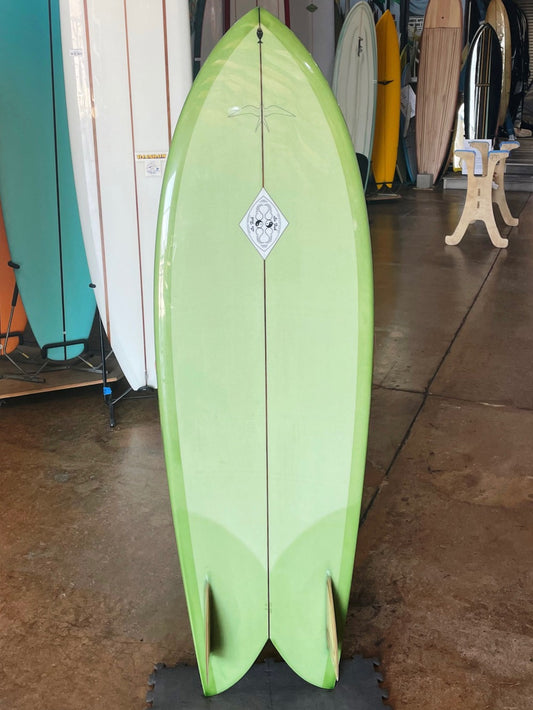 Steve Lis Fish - 5’8 Olive Green Resin Tint Gloss & Polish