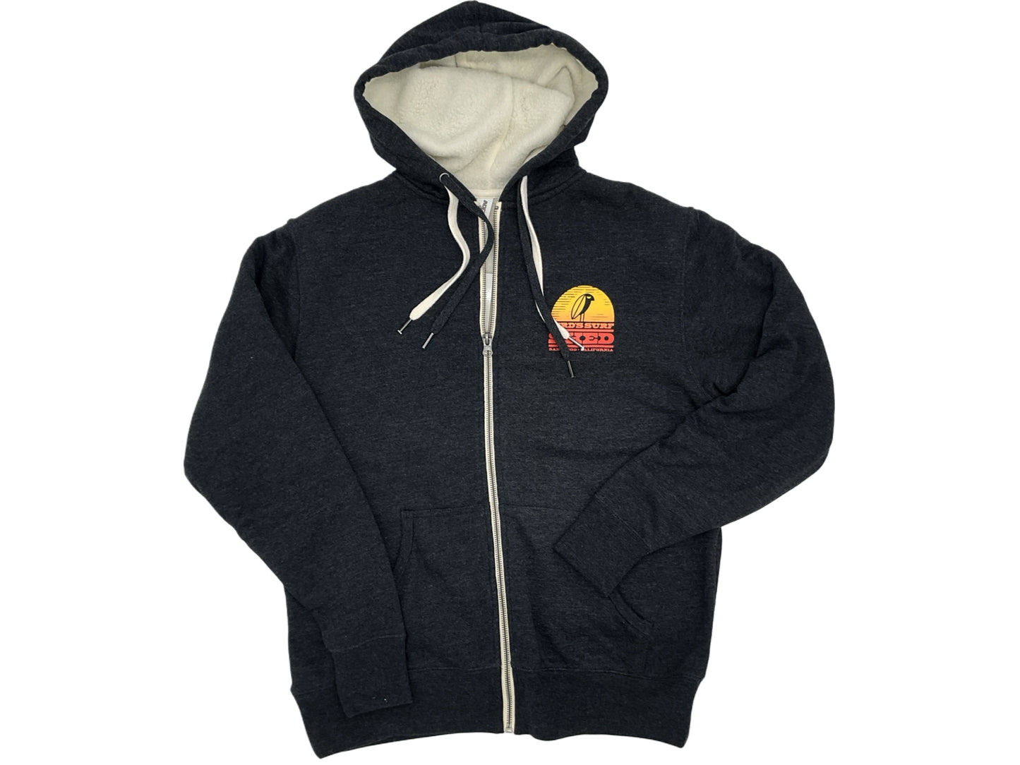 Original Logo Sherpa Zip Hoodie