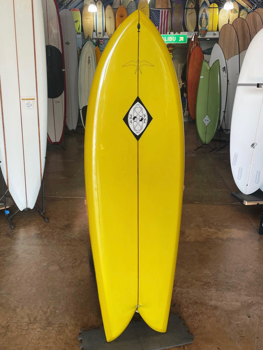 Steve Lis Fish - 5’8 Mustard Yellow Resin Tint Gloss & Polish