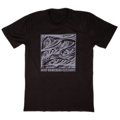 Bird's Surf Shed Rolling Sets T-Shirt Black