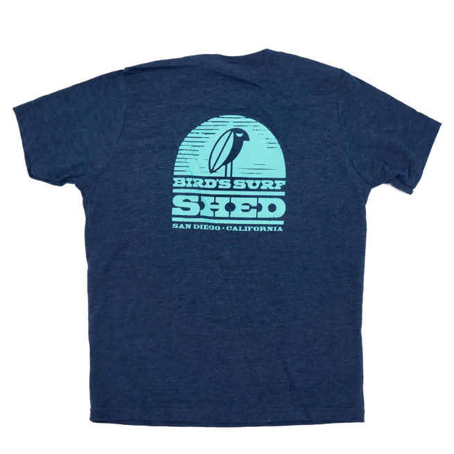 Youth Bird's Surf Shed Original Logo S/S Tee - Heather Navy