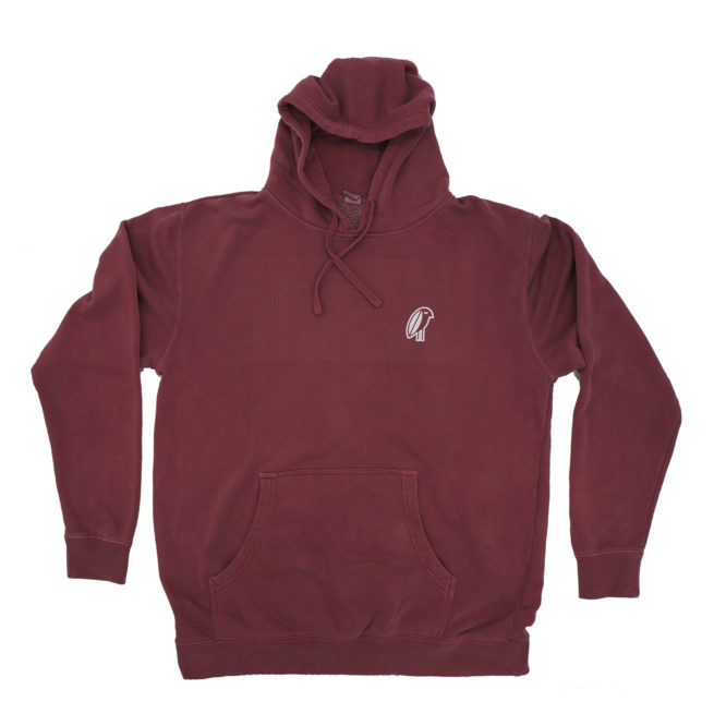 burgundy hoodie front
