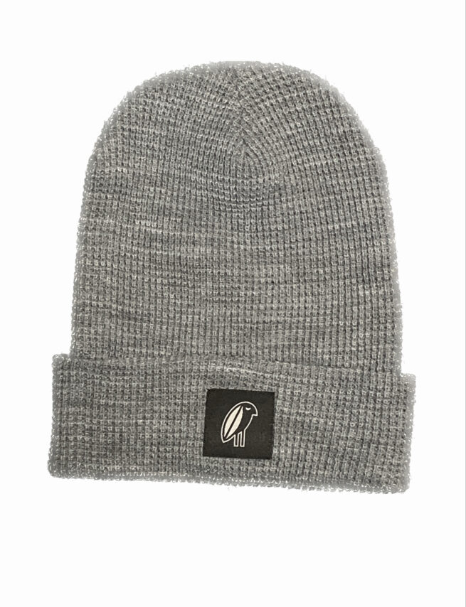 shed beanie grey front