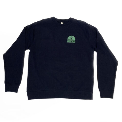 shed crew sweater navy/trop front