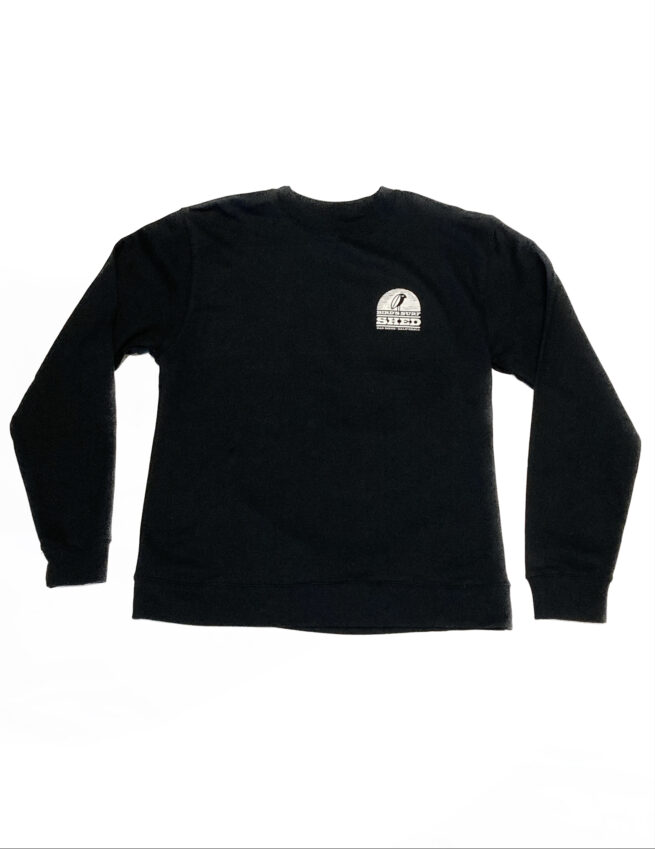 shed crew sweater black/white front